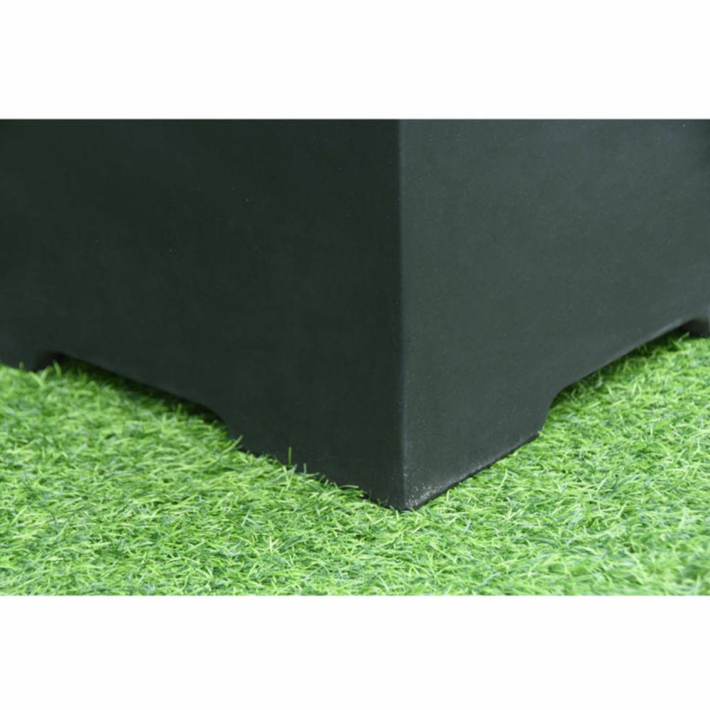 Elementi - Kleine gasfles cover betonlook vierkant zwart